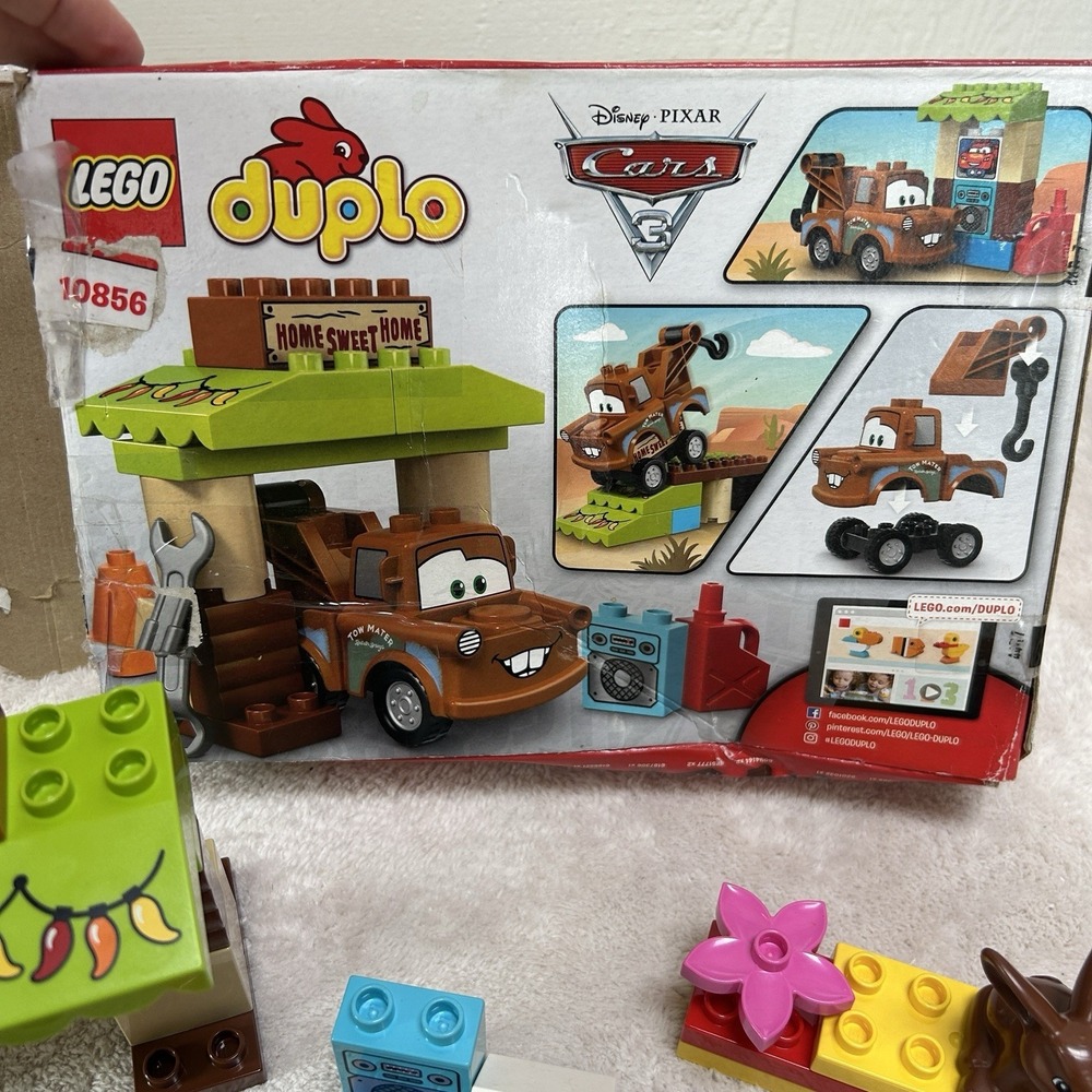 LEGO Duplo Disney Cars MATER'S Shed Tow Truck 99% Complete & Mickeys Roadster - Picture 8 of 9
